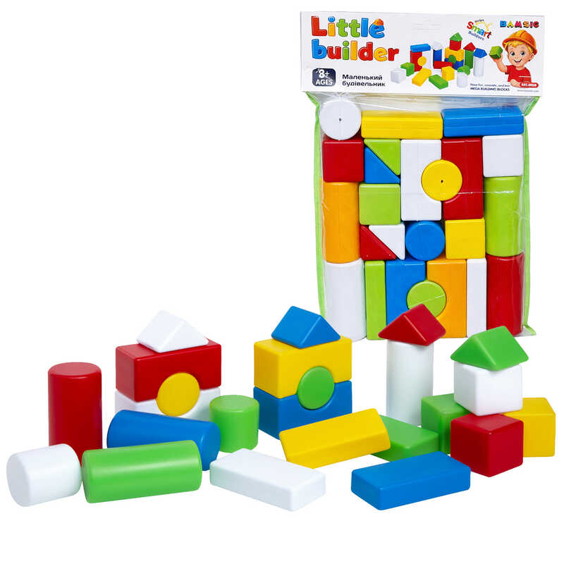 гр Набір дитячий "Будівельник №3" 095/8 (20) "BAMSIC", 20 елементів, у пакеті