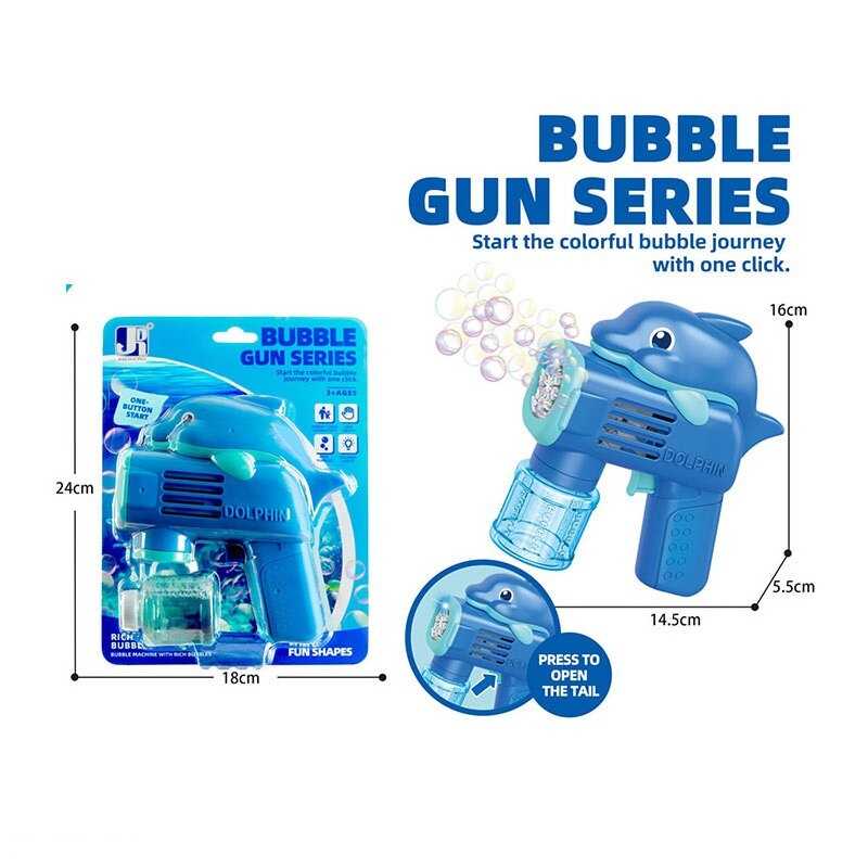 Пістолет з мильними бульбашками P 82238 A (96/2) автоматичний, підсвічування, пляшечка з мильним розчином, на листі