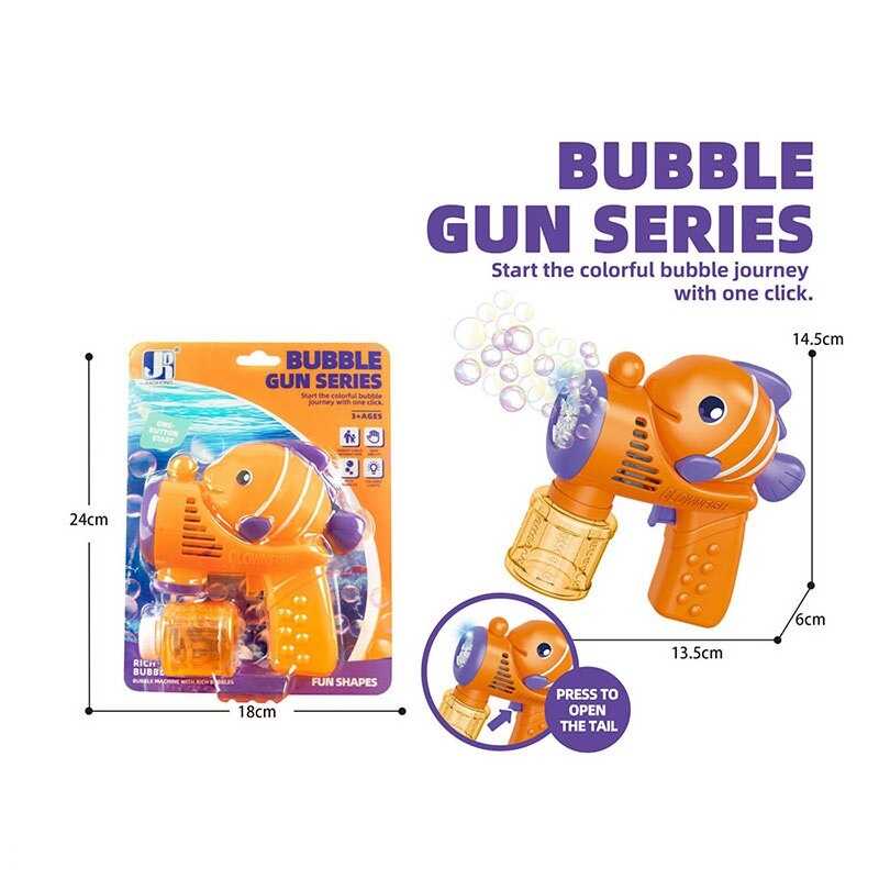 Пістолет з мильними бульбашками P 82268 A (96/2) автоматичний, підсвічування, пляшечка з мильним розчином, на листі