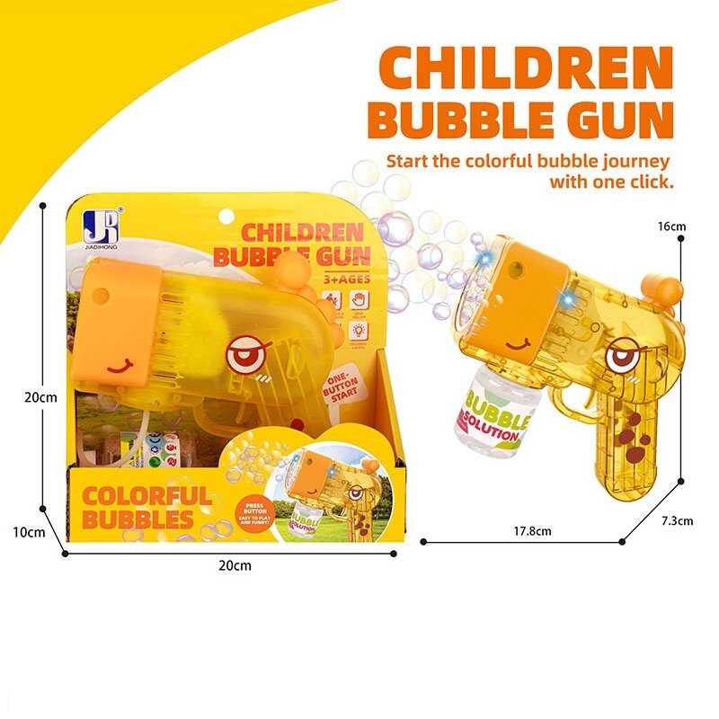 Пістолет з мильними бульбашками P 81638-1 (72/2) автоматичний, підсвічування, пляшечка з мильним розчином, в коробці