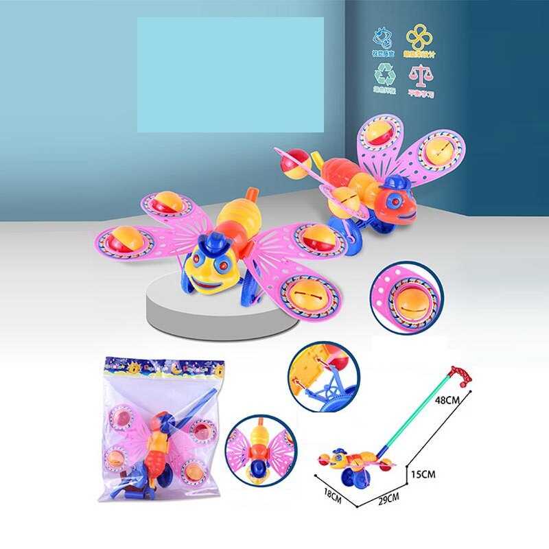 Каталка 392 (96/2) ”Комашка”, розмір:29х18х48 см, обертові крила, дзвенять кульки, на коліщатках, в пакеті