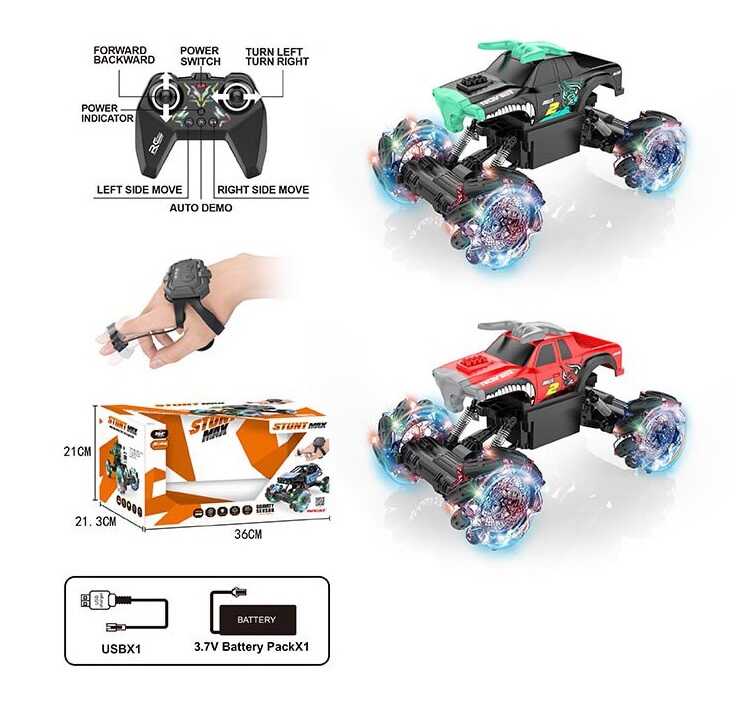 Джип на радіокеруванні 666-781 SDCA (16) 2 види, акумулятор 3.7 V, пульт 2.4 G, браслет, підсвічування, роликові колеса, в коробці, ВИДАЄТЬСЯ МІКС 