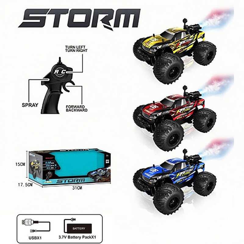 Машина на радіокеруванні 666-871 A (24) 3 види, парогенерація, світло, протиударний корпус,акум. 3.7 V, пульт 2.4 GHz, в коробці, ВИДАЄТЬСЯ МІКС