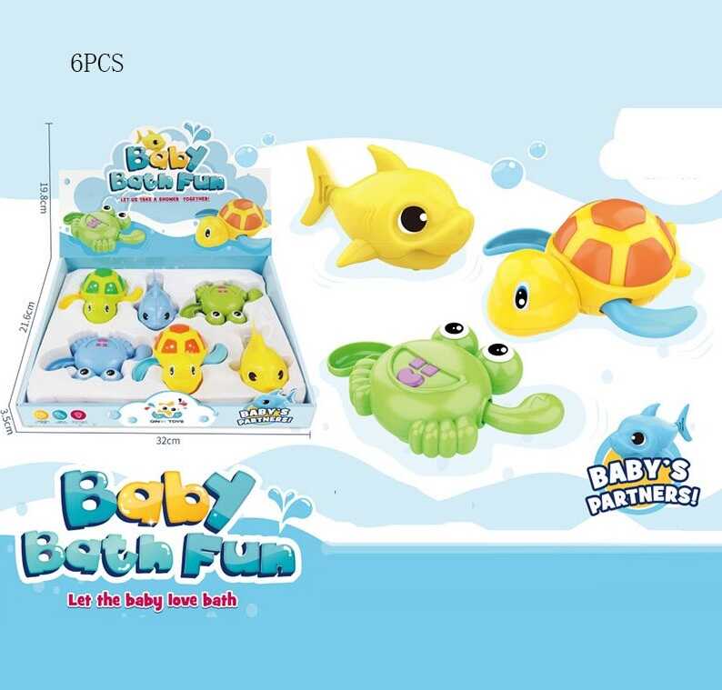 Водоплавна гра HN 1665-2 (36) ціна за 6 штук в блоці,“Морські мешканці”,  заводний механізм, рухомі елементи, в коробці