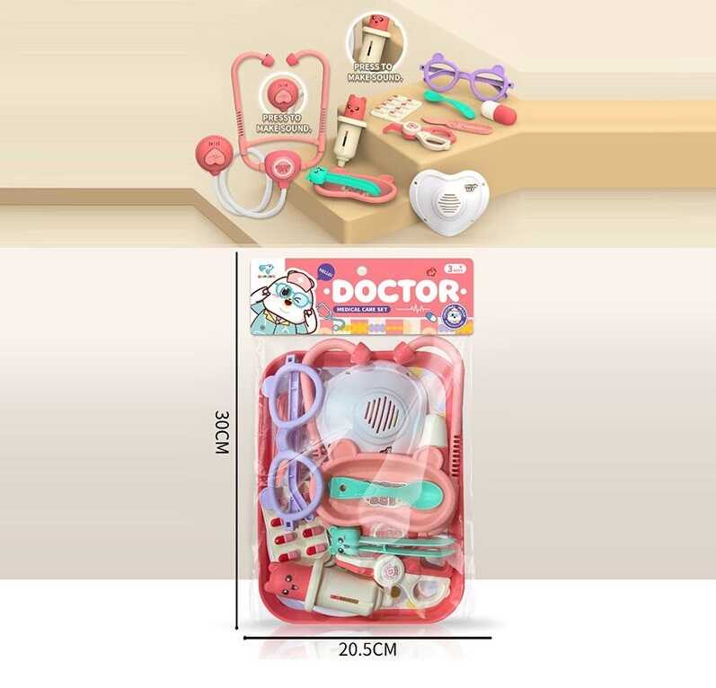 Набір лікаря 633-30 (150/2)  стетоскоп, пискавка, термометр, окуляри, маска, шприц, пінцет, пакеті