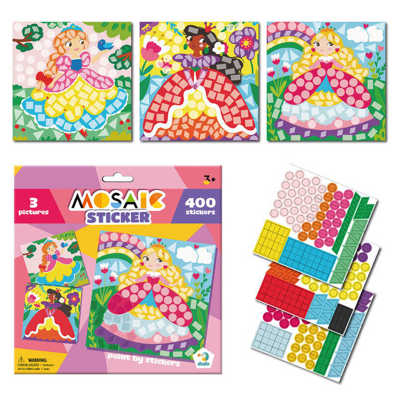гр Набір для творчості Мозаїка зі стікерами "Принцеси" 300897 (48) "Dodo"