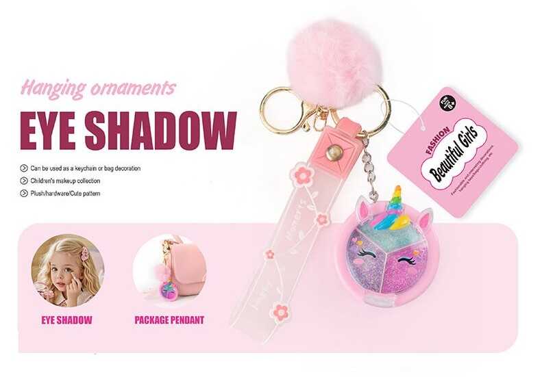 Брелок з косметикою 2617 D (360) ЦІНА ЗА 1 ШТУКУ, палетка з тінями, металеві кріплення, в пакеті