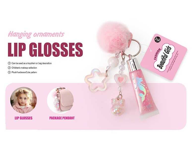 Брелок з косметикою 2617 F (360) ЦІНА ЗА 1 ШТУКУ, блиск для губ, металеві кріплення, в пакеті