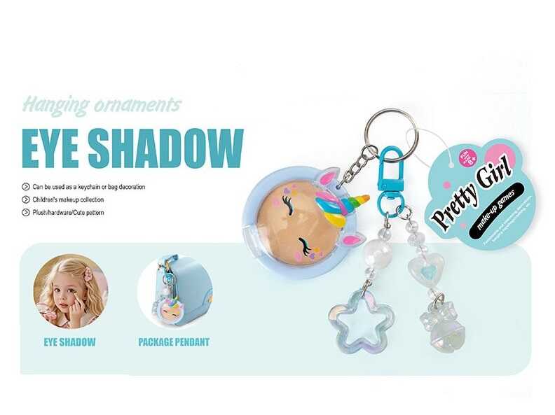 Брелок з косметикою 2617 R (360) ЦІНА ЗА 1 ШТУКУ, палетка з тінями, металеві кріплення, в пакеті
