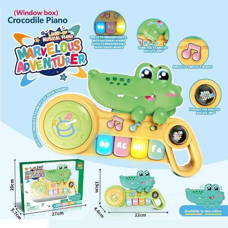 Піаніно HTL 8004 A (60) 22х4,5х15 см, підсвічування, звуки, ноти, мелодії, режими гри, на батарейках, барабани, в коробці