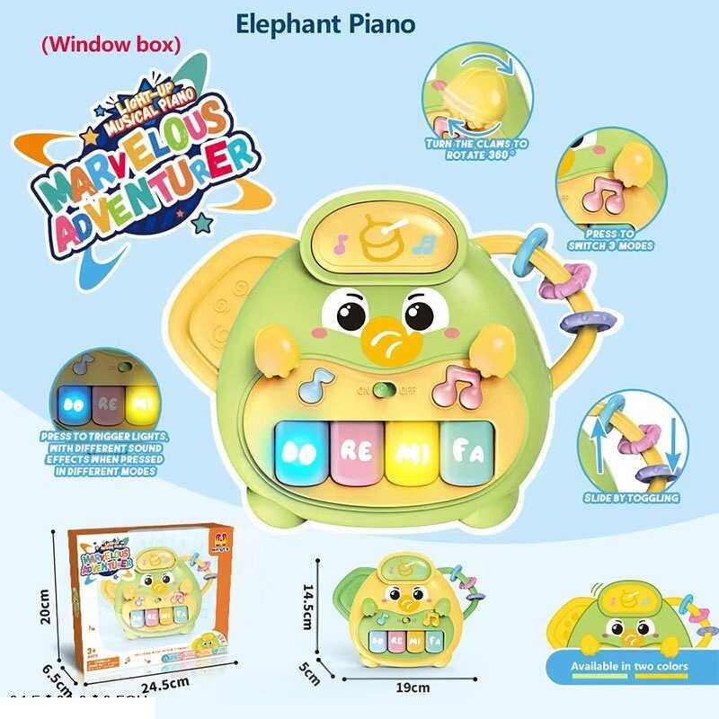 Піаніно HTL 8005 A (60) 19х5х14,5 см, підсвічування, звуки, ноти, мелодії, режими гри, на батарейках, барабани, в коробці