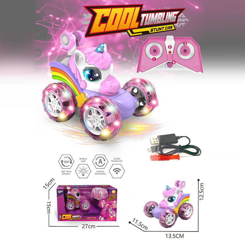 Машинка на радіокеруванні NY 815 A (36/2) перевертиш, підсвічування, обертання передніх коліс на 360°, пульт 2.4 G, вбудований акумулятор, в коробці