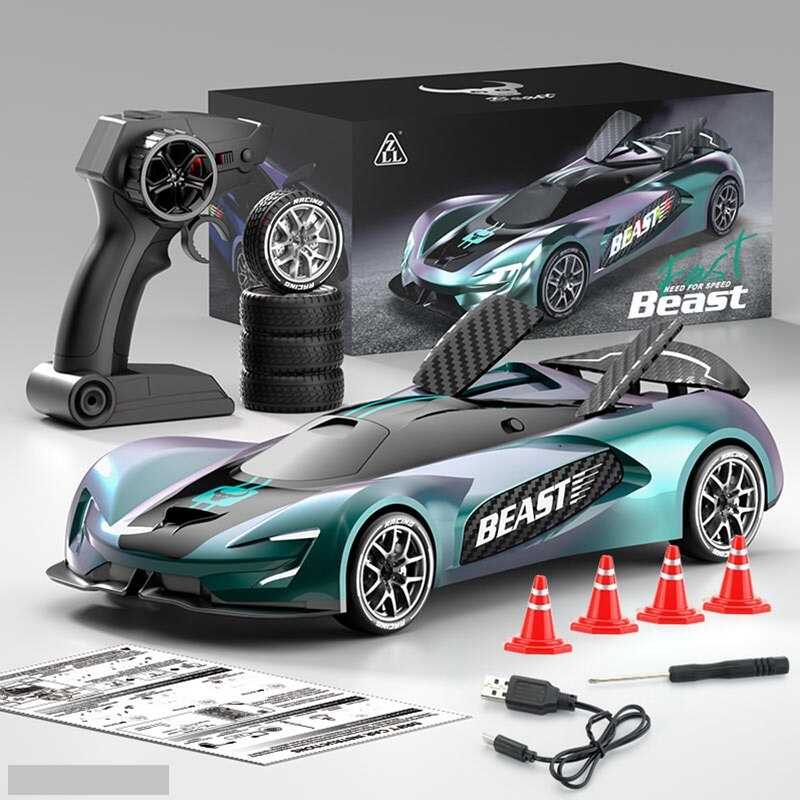 Машина на радіокеруванні SG 208 PRO (24) підсвічування, звуки, акумулятор 3.7V, пульт 2.4 GHz, 4 конуси, викрутка, запасні колеса, в коробці