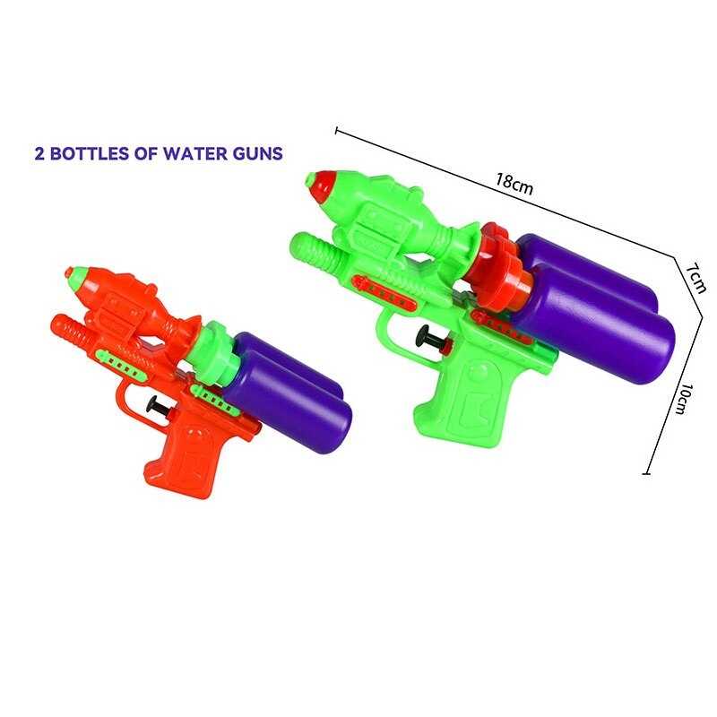 Водний пістолет 77131 (576)  2 види, розмір: 18х7х10 см, механічний принцип, 2 резервуари для води, в пакеті 