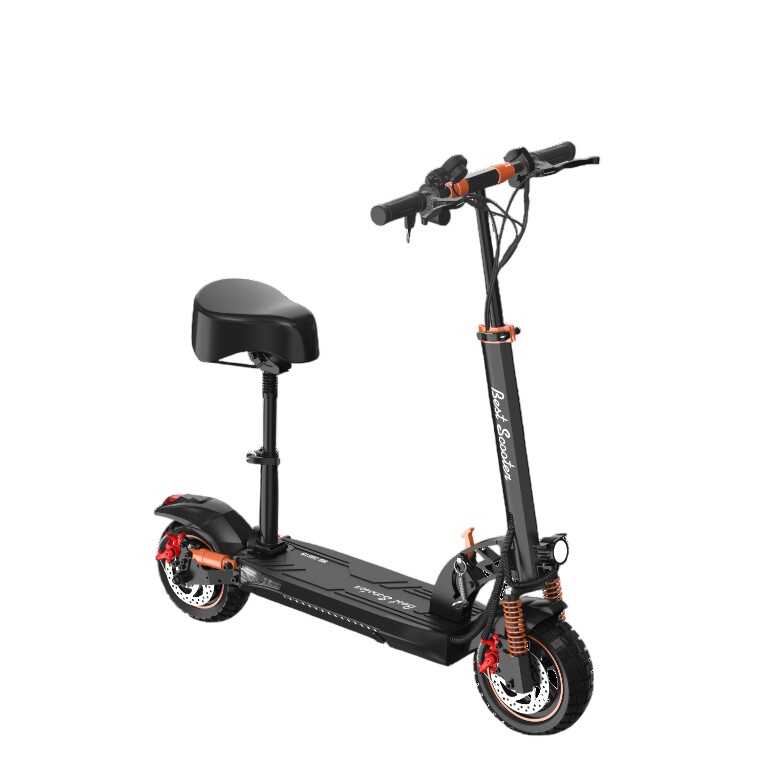 Електричний самокат Best Scooter з сидінням MS-30819 (1) двигун 800W, акумулятор літієвий 48V15Ah, колеса 10’’, дискові гальма, в коробці