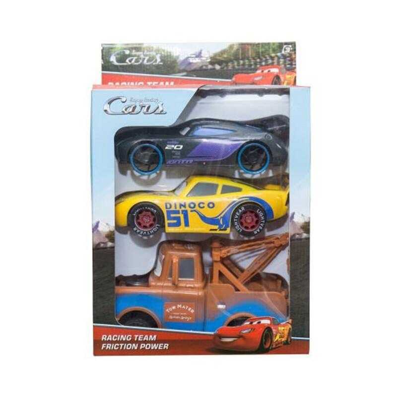 Набір машин 079 (48/2) герої, 3 машини, довжина машин: 17 см, інерція, в коробці