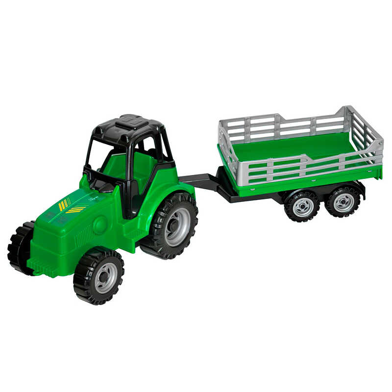 гр Трактор "Фермер" з бортовим причепом  40092 (8) "Tigres", довжина 60 см, в сітці