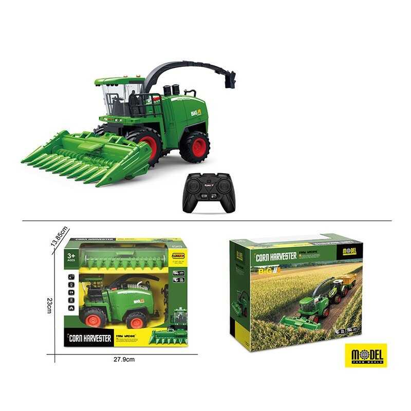 Комбайн на радіокеруванні 6607 (16) акум. 3.7V, пульт 2.4 GHz, гумові шини, підсвічування, звуки, парогенерація, беззвучний режим, в коробці