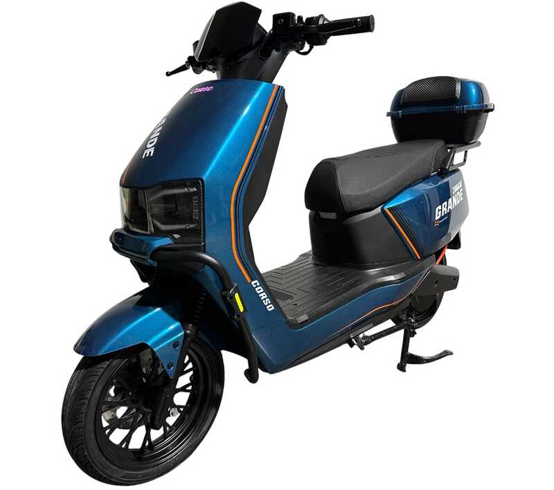 Електричний мопед Corso Grande GR-604047 (1) + 1 ЯЩИК АКУМ, двигун 2000W, акумулятор графеновий 72V/35Ah, колеса 12``, кофер, в коробці