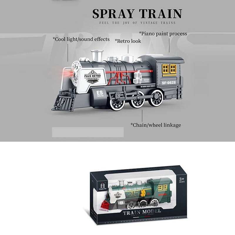 Паровоз 731-39 K  (60) 2 кольори, розмір: 20х6х7 см, підсвічування, звук, інерція, в коробці