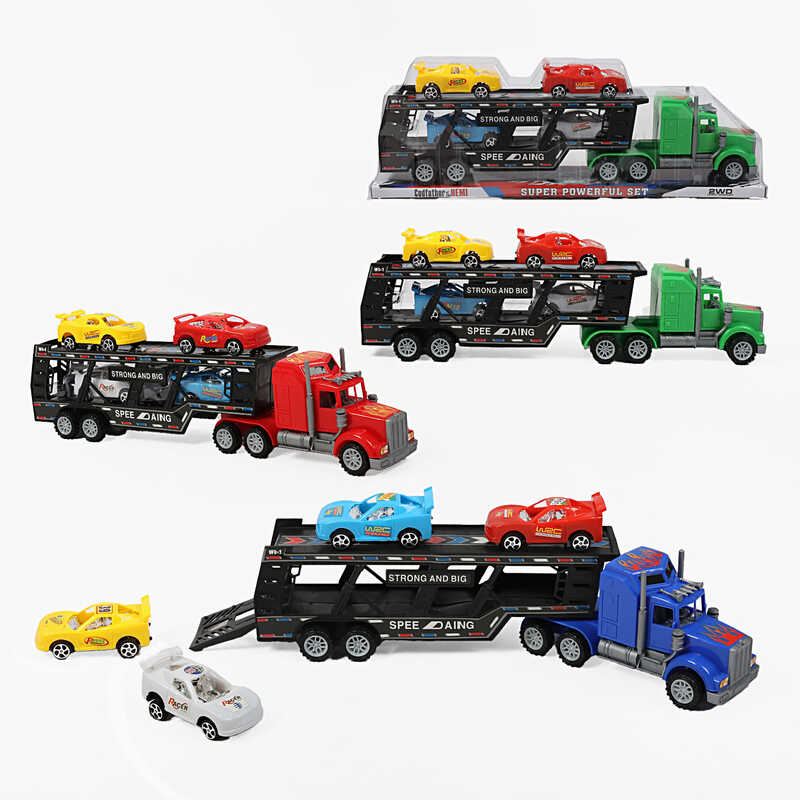 Трейлер 887 (72) інерція, довжина 38 см, 4 машинки, в слюді