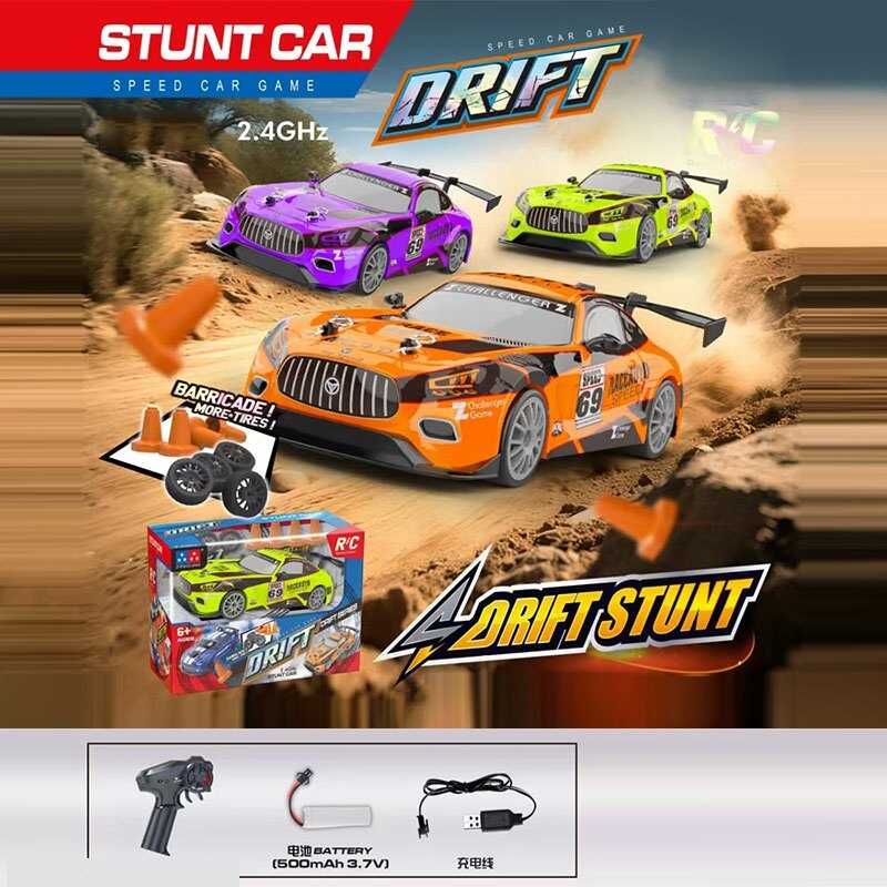 Машина на радіокеруванні UD 3106 A (48) дрифт, підсвічування, 2 режими швидкості, змінні колеса, дорожні конуси, акум. 3.7 V, пульт 2.4 GHz, в коробці