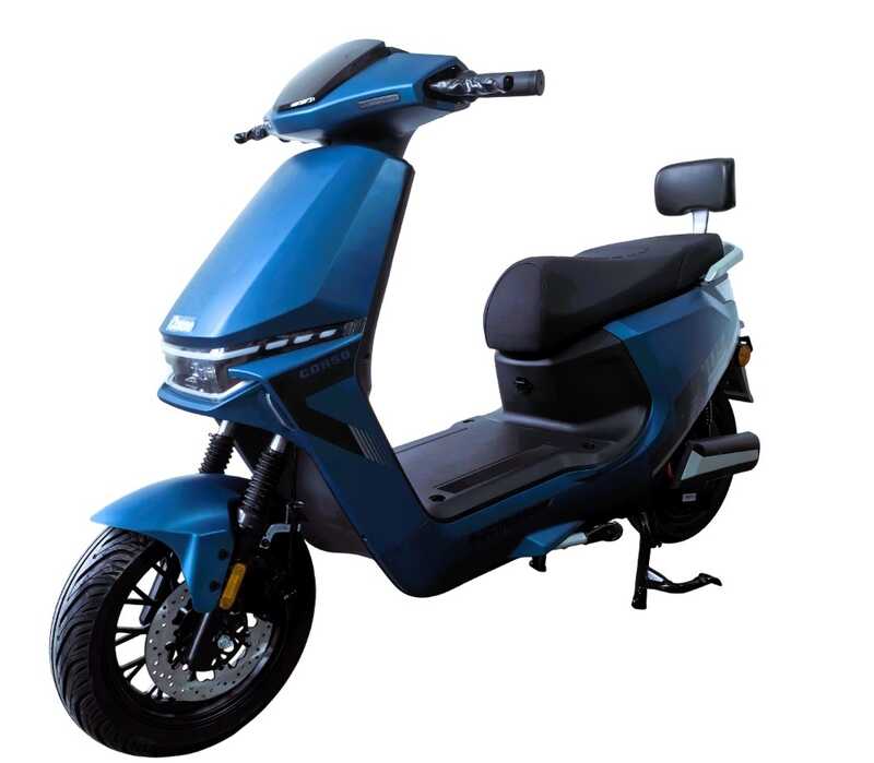 Електричний мопед Corso Sirius SR-260108 (1) + 1 ЯЩИК АКУМ, двигун 2000W, акумулятор графеновий 72V/35Ah, колеса 12``, в коробці