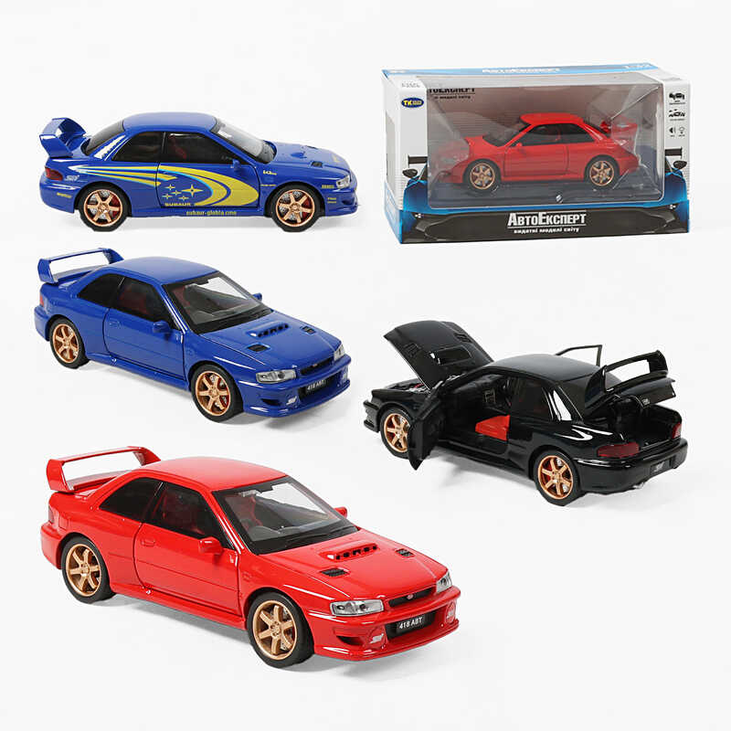 Машинка ТК-17155 (48/2) "Авто Експерт", 4 кольори, металопластик, 1:32, світло, звук, інерція, відчиняються двері, багажник, капот, 2 режими роботи: зі звуком / без, в коробці