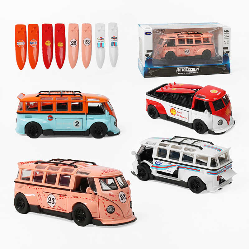 Автобус TK - 19970 (48/2) "Авто Експерт", 4 кольори, масштаб 1:32, світло, звук, інерція, відчиняються двері, в коробці