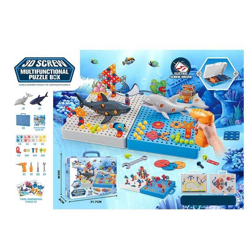 Мозаїка 3169-61 (16) електричний шурупокрут, реверс, викрутка, картонні картки, у валізі