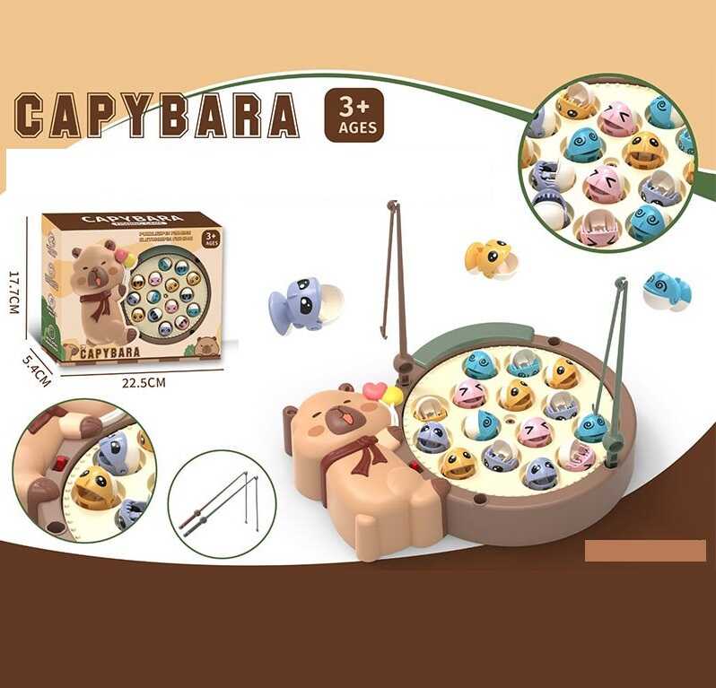 Риболовля 5205 (72/2) платформа обертається, мелодія, рибки підіймаються-опускаються, відкривають роти, 2 вудочки, в коробці