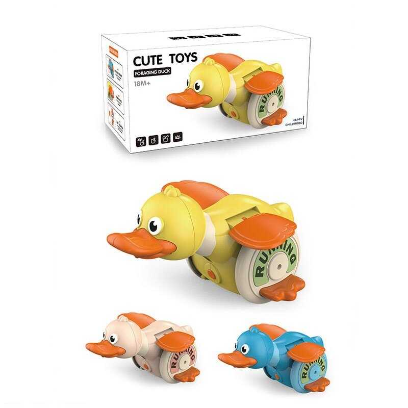 Музична іграшка QC 8 Y (60) “Качечка”, розмір: 20х8.5х13 см, вбудований акумулятор, USB, підсвічування коліс, музика, рухає крильцями, в коробці, МІКС