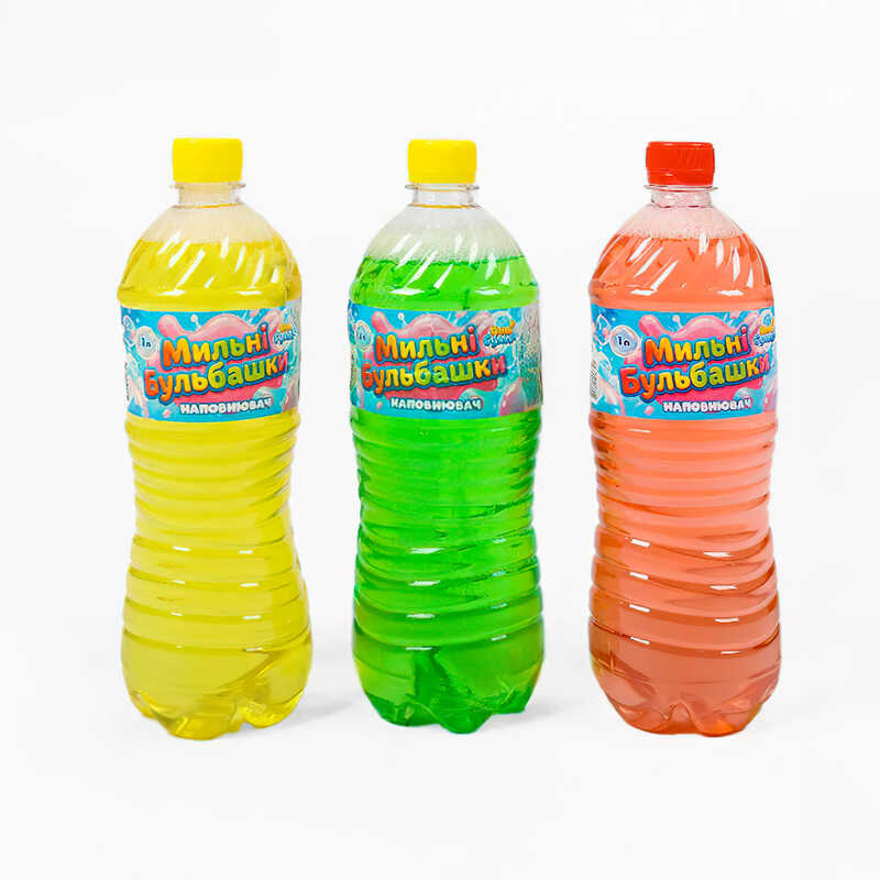 гр Наповнювач для мильних бульбашок 56139  (12) ЦІНА ЗА 1 ШТУКУ 1000мл ароматизований "Пані Булька" ВИДАЄТЬСЯ МІКС ВИДІВ