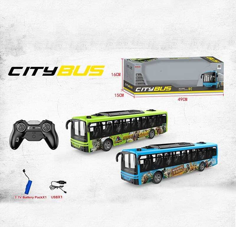 Автобус на радіокеруванні 666-695 ZA (24) 2 види, акумулятор 3.7V, пульт керування, підсвічування, в коробці