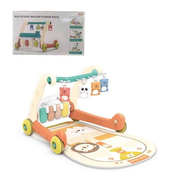 Ходунки HX 9201 A (8) 2 в 1, килимок, піаніно, мелодії, ноти, підсвічування, 4 підвіски-брязкальця, в коробці