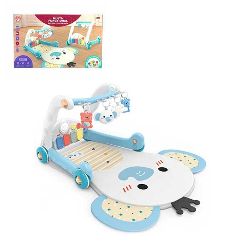 Ходунки HX 9203 A (8) 2 в 1, килимок, піаніно, мелодії, ноти, барабан, пальчикові ігри, підсвічування, 4 підвіски, в коробці