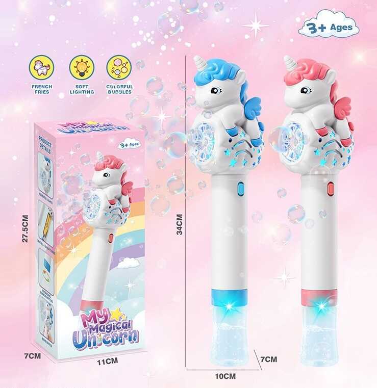 Установка з мильними бульбашками H 055 (60) 2 кольори, на батарейках, підсвічування, автоматичний принцип роботи, мильний розчин, в коробці