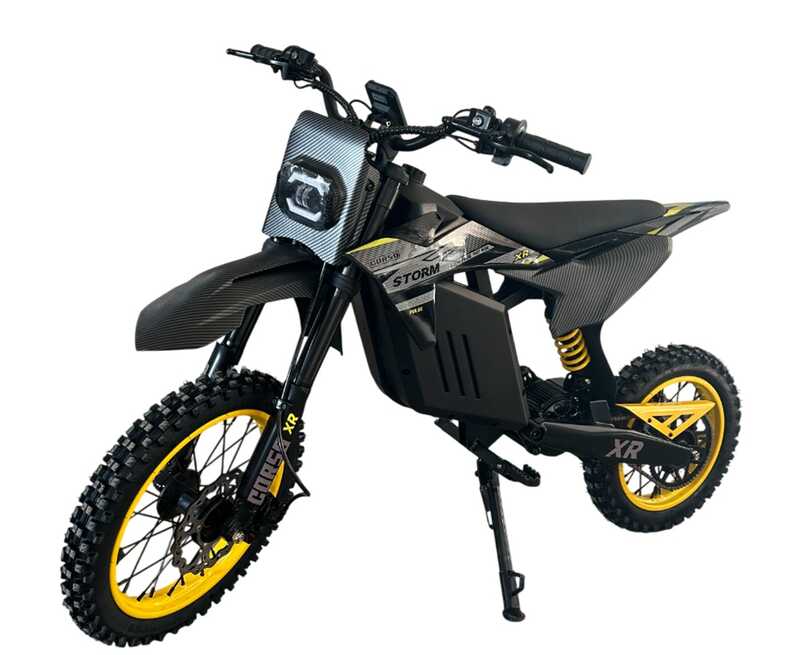 Діртбайк електричний Corso Storm E-2000 Pulse R-19884 (1) рама сталева, двигун 2000W, акумулятор літієвий 48V20.8AH, у коробці
