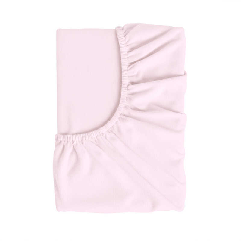 гр Простирадло на резинці для дитячого ліжечка 14616 (1) тканина ФЛАНЕЛЬ ПРЕМІУМ, колір - рожевий, розмір 120*60 см "Bimbo"