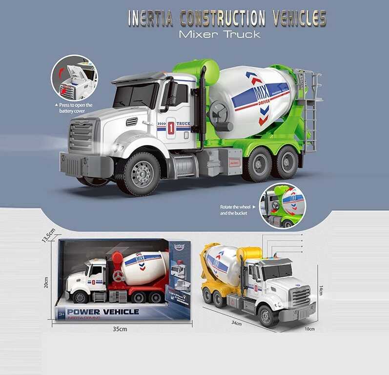 Автоцистерна HT 6804 W (24) довжина 32 см, підсвічування, звук, інерція, гумові шини, цистерна обертається, драбина, в коробці, МІКС ВИДІВ