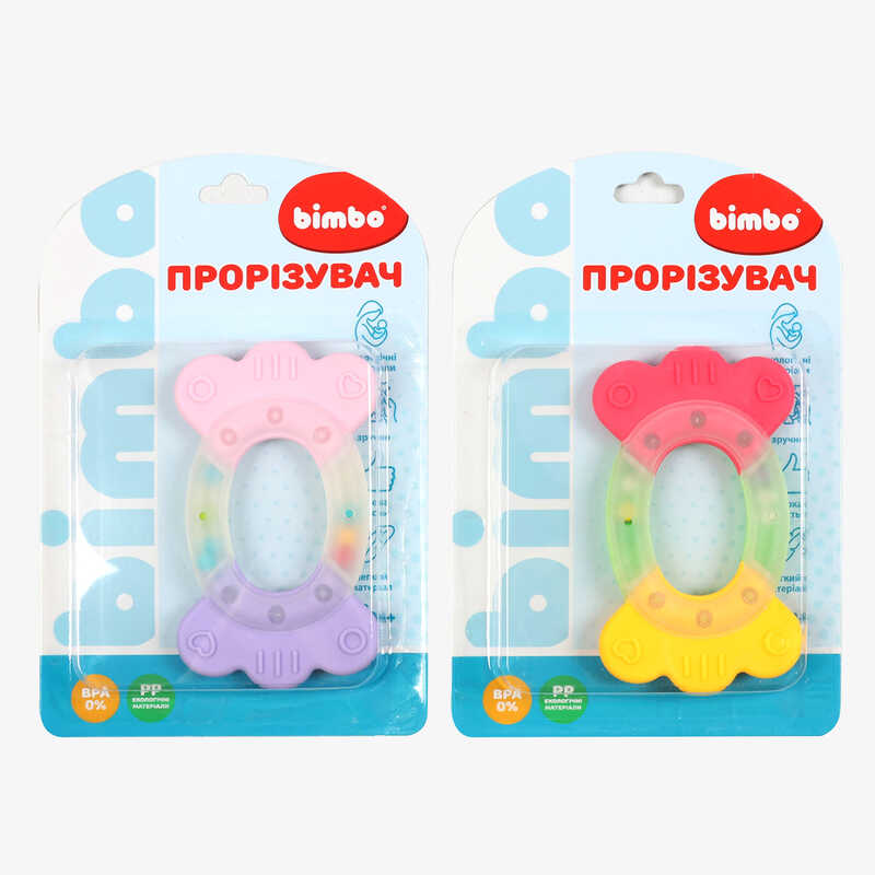 гр Прорізувач C 76323 (288) "Bimbo", 2 види, "Цукерка", брязкальце, на листі