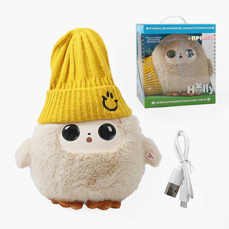 Іграшка зі штучним інтелектом Holly H-19227 (12) ОЗВУЧУВАННЯ УКР. МОВОЮ, 50+ мов, голосове спілкування, ігри, новини, казки, LED oчі, WiFi, в коробці