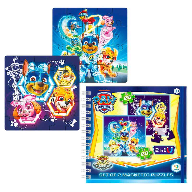 гр Магнітний пазл "Могутні цуценята. Супер лапи" 200541 (60) "DoDo", 2в1, розмір пазла: 22х22 см, в коробці