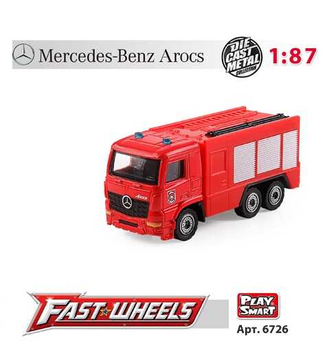 Спецтехника 6726 (204) "Play Smart", “Пожарная машина”, металлопластик, в пакеті