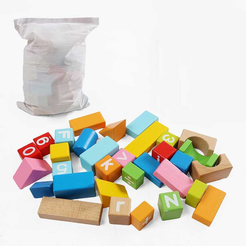 Конструктор дерев’яний C 74311 (8) 100 елементів, мішечок для зберігання, у пакеті