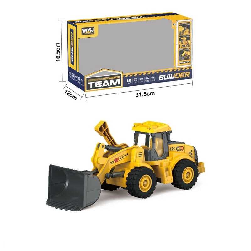 Спецтехніка WD 103 B1 (36) “Екскаватор”, звуки, підсвічування, інерція, масштаб 1:16, рухливий ківш, гумове покриття коліс, в коробці