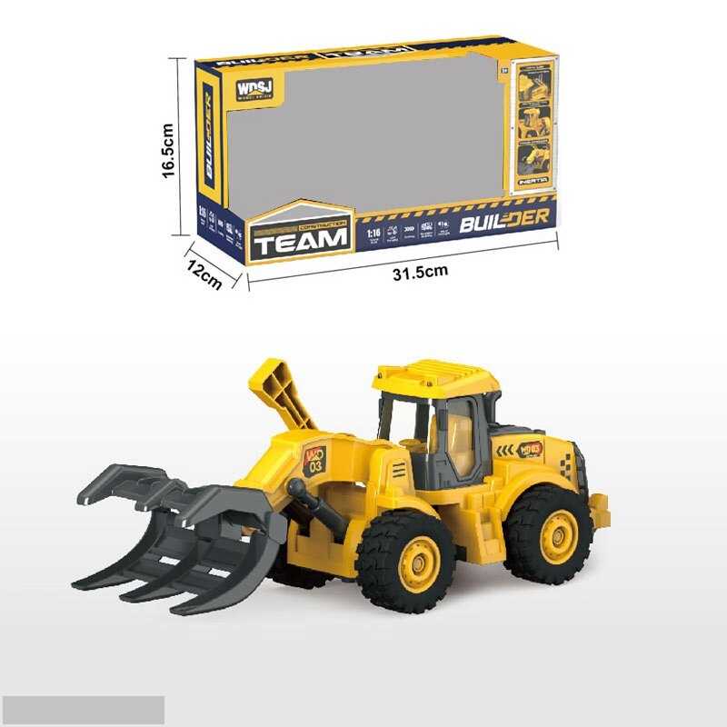 Спецтехніка WD 103 C1 (36) звуки, підсвічування, інерція, масштаб 1:16, рухливий ківш, гумове покриття коліс, в коробці