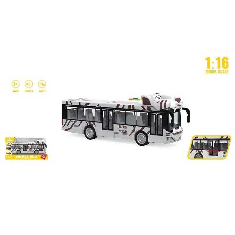 Автобус WY 917 B (24) масштаб 1:16, інерція, гумові колеса, звуки, підсвічування, дверцята відкриваються, в коробці