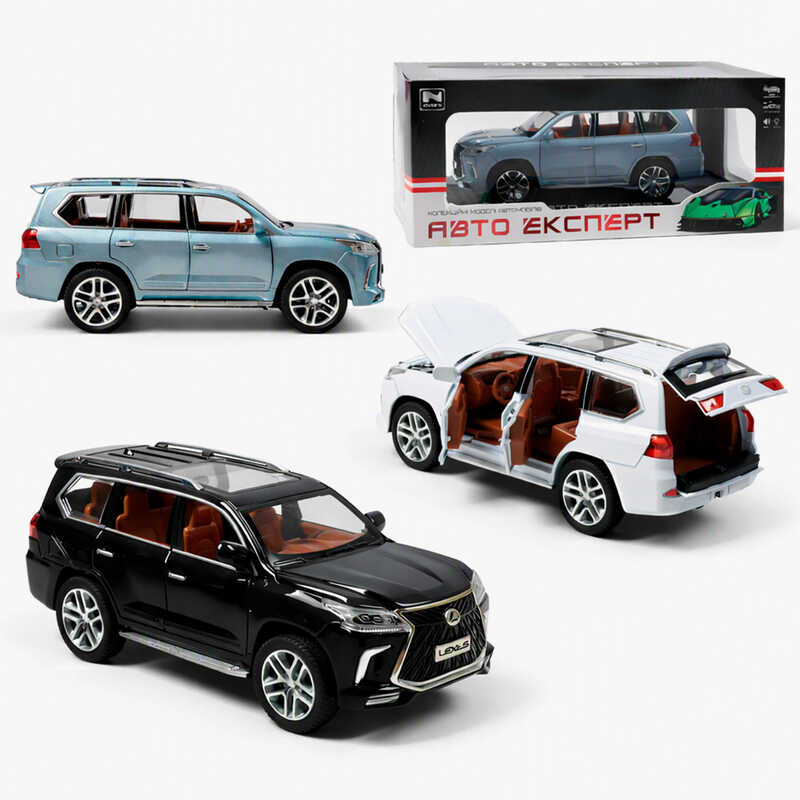 Машинка G 6498-5 (24/2) "Авто Експерт", 3 кольори, металопласт., світло, звук, масштаб 1:24, інерція, двері, капот відчиняються, в коробці, МІКС