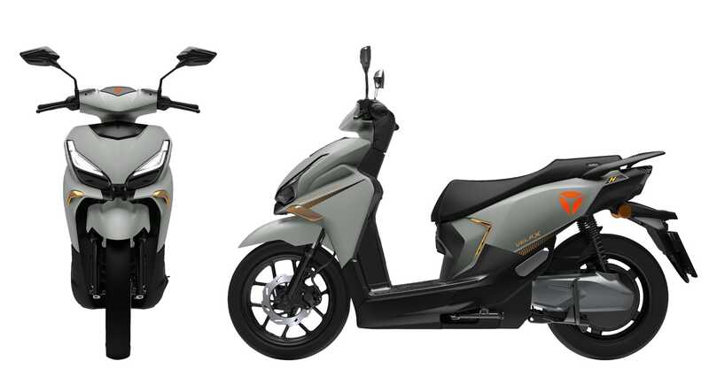 Електричний мопед Yadea Velax / 07514 (1) колір Сірий, двигун 2000W, акумулятор літій-залізо-фосфатний 72V/30Ah, в коробці